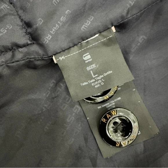 G Star Raw Denim black Canvas Field Just the Product Jacket Sz Large black - Picture 9 of 13